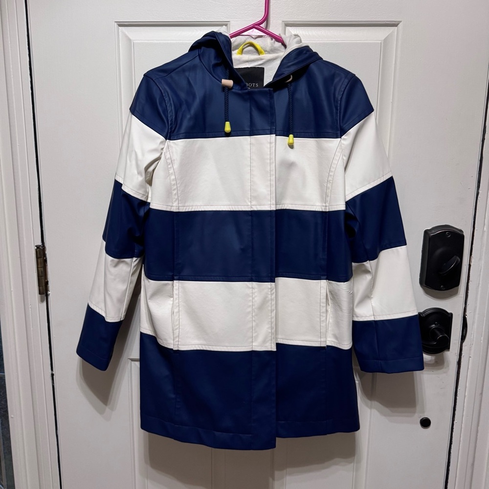 Talbots Blue and White Raincoat